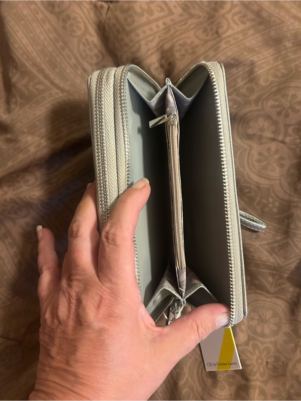 Christian lacroix Silver Zip-Around Wristlet Wallet - Picture 8 of 10